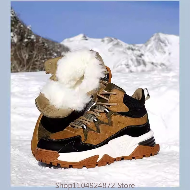 Outdoor Sport With Sticks - Winter Warme Wol Katoenen Schoenen Heren