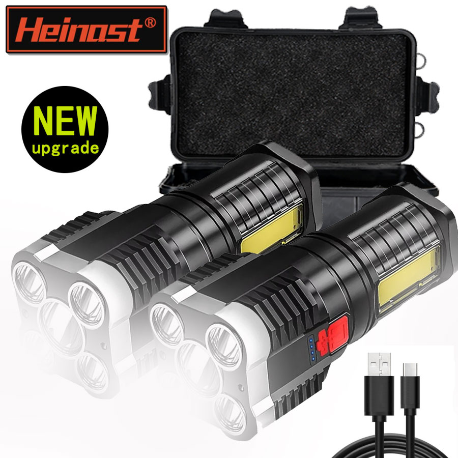 Outdoor Spotlight - 5 LED High Power Led-zaklampen Oplaadbare