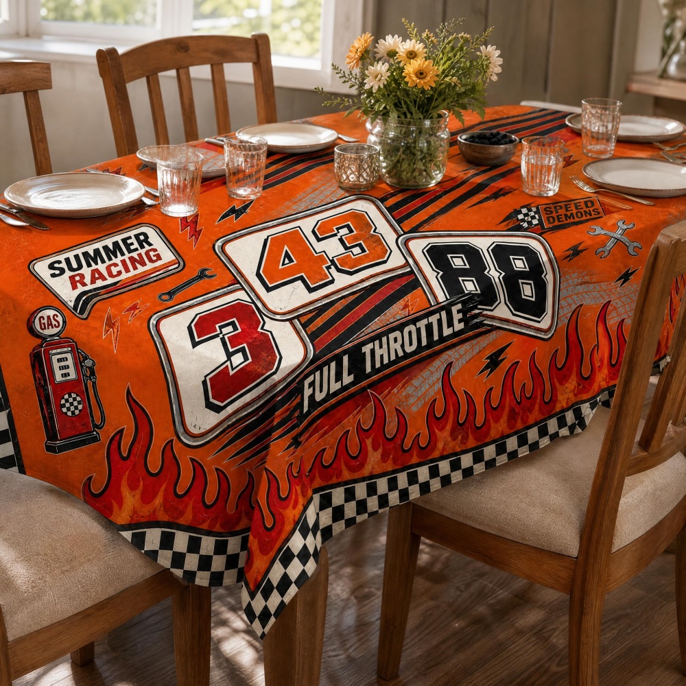 Outdoor Sport News - Vintage Racing Number Check Print niet-waterdicht
