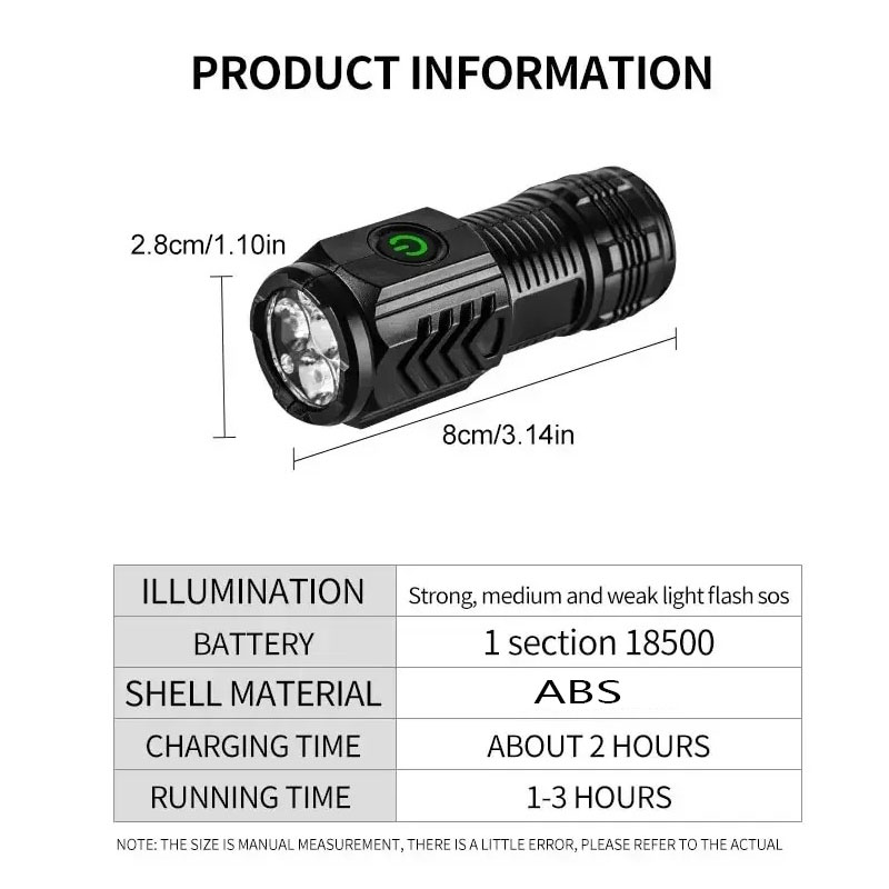 Mini 3LED-zaklamp met penclip, - Outdoor Spotlight recensie en prijs